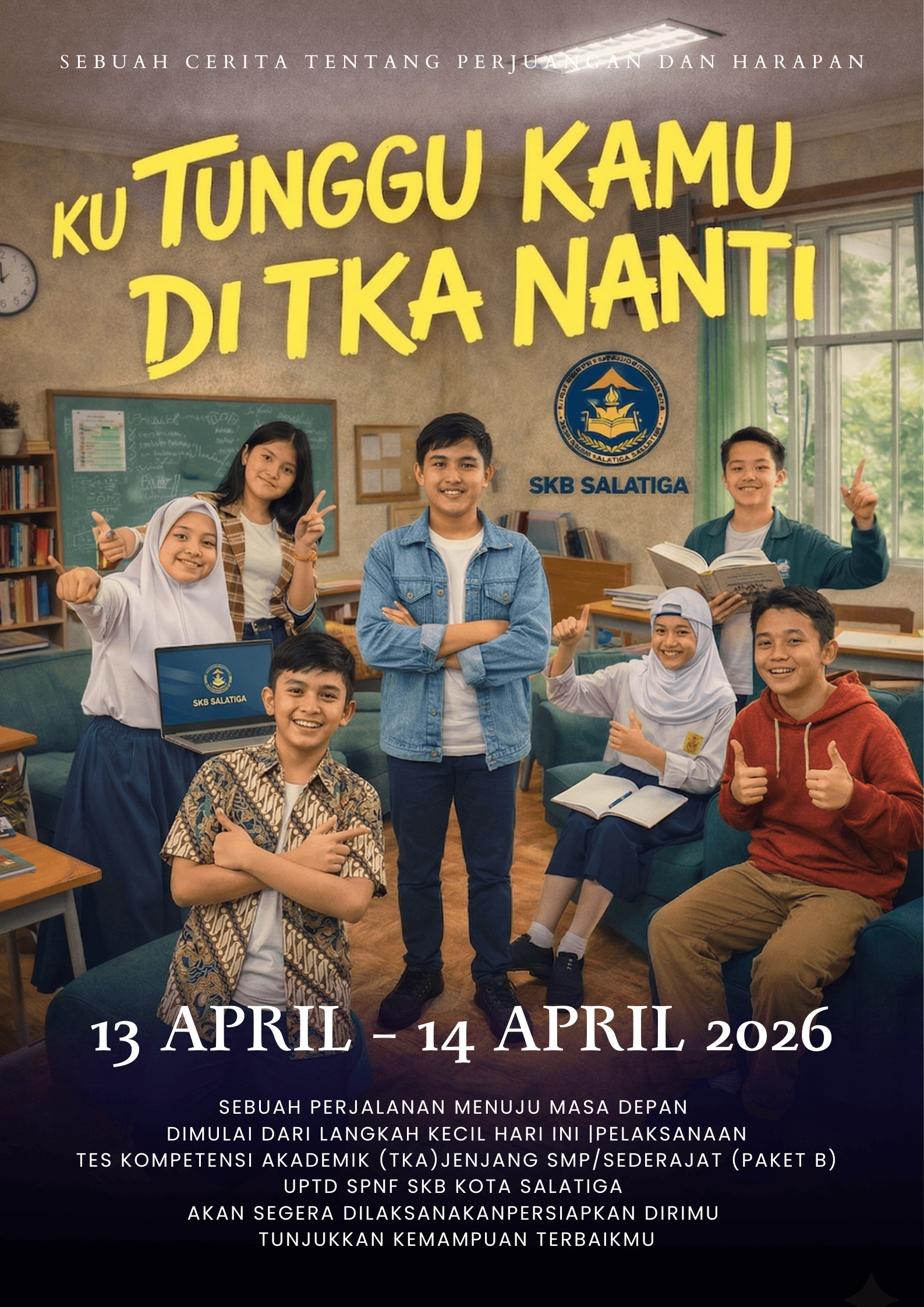 Pelaksanaan Tes Kompetensi Akademik (TKA) Jenjang SMP/Sederajat (Paket B) UPTD SPNF SKB Kota Salatiga
